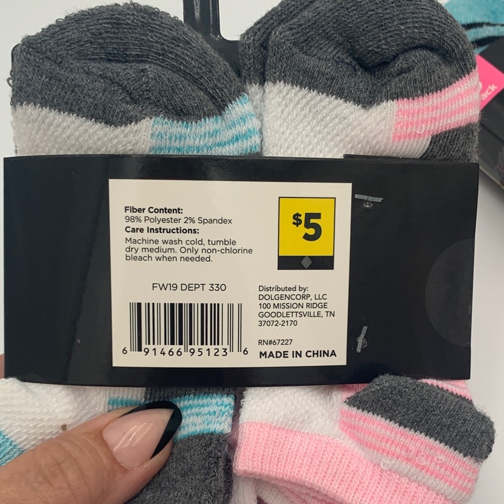 Girls' Athletic Low-Cut Socks - 6 Pack X 3 = 18 pairs - Picture 9 of 13